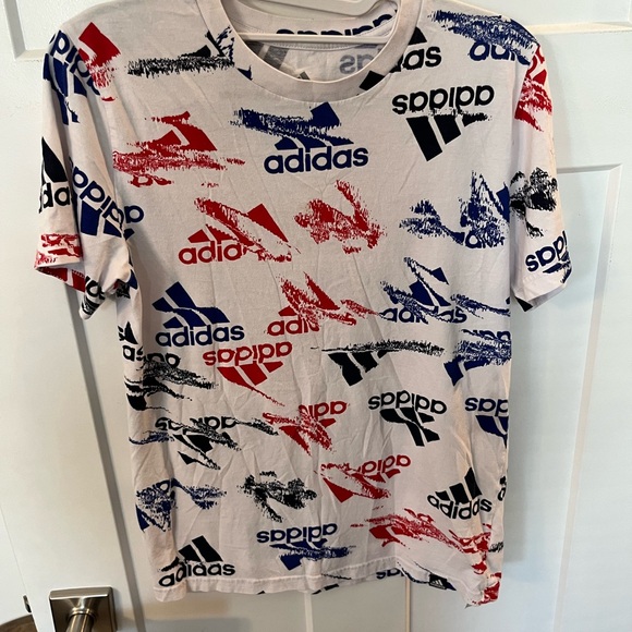 Adidas primary color T-shirt. Boys size 14 to 16. - Picture 2 of 3